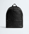 Nyttra Men's Black Woven Leather Laptop Backpack