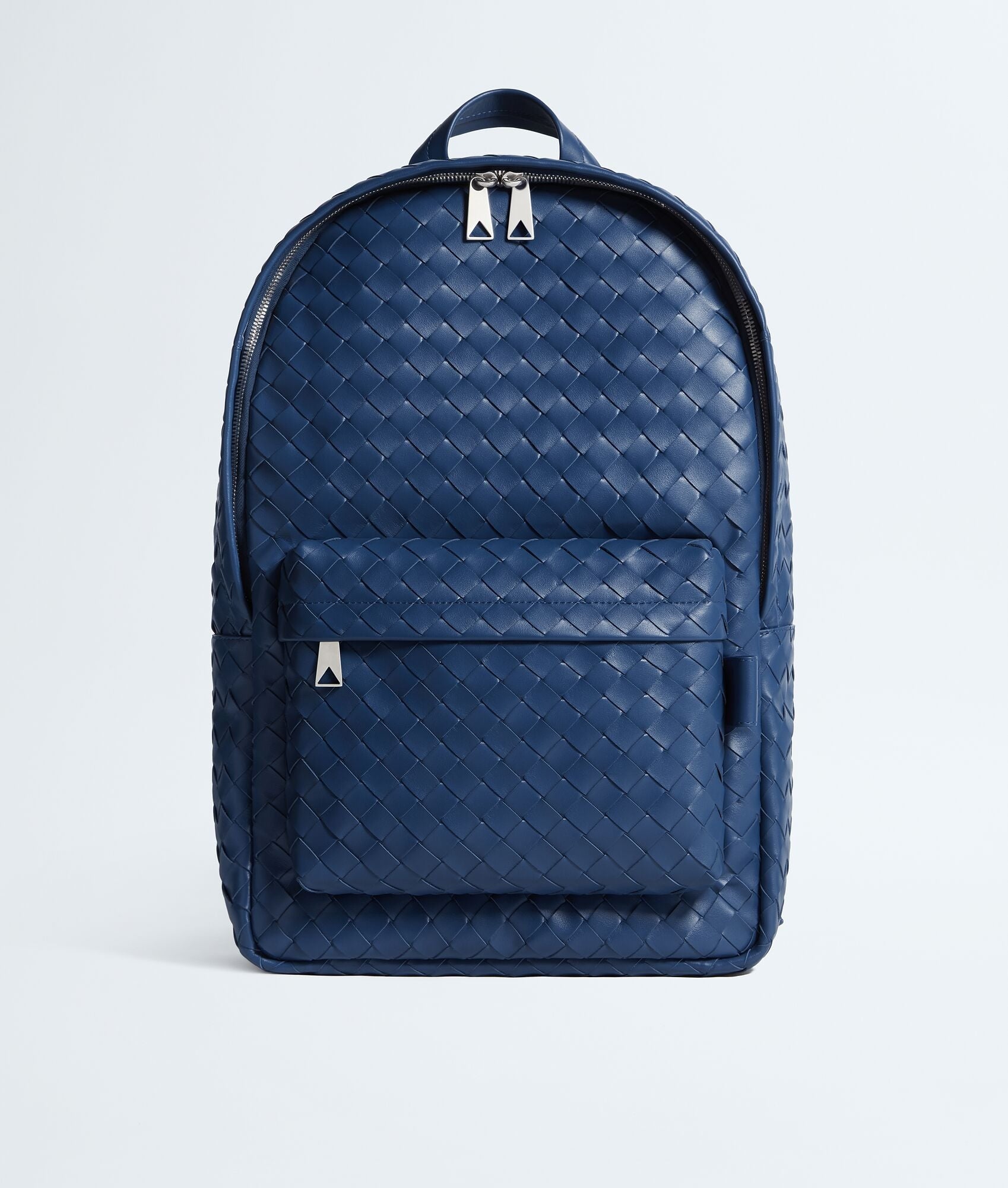 Nyttra Men's Blue Venezia Woven Leather Backpack