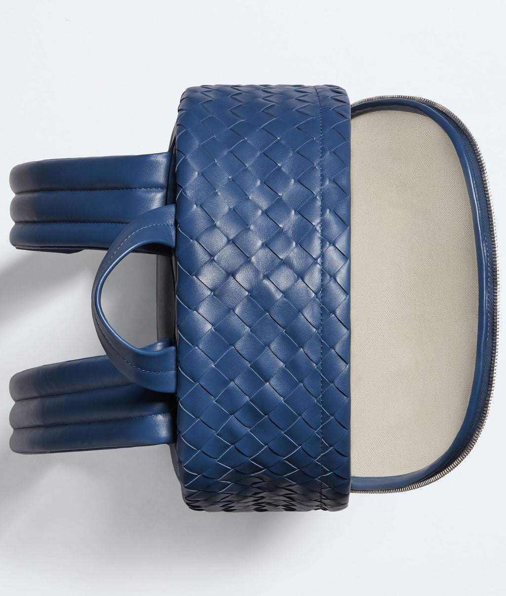 Nyttra Men's Blue Venezia Woven Leather Backpack
