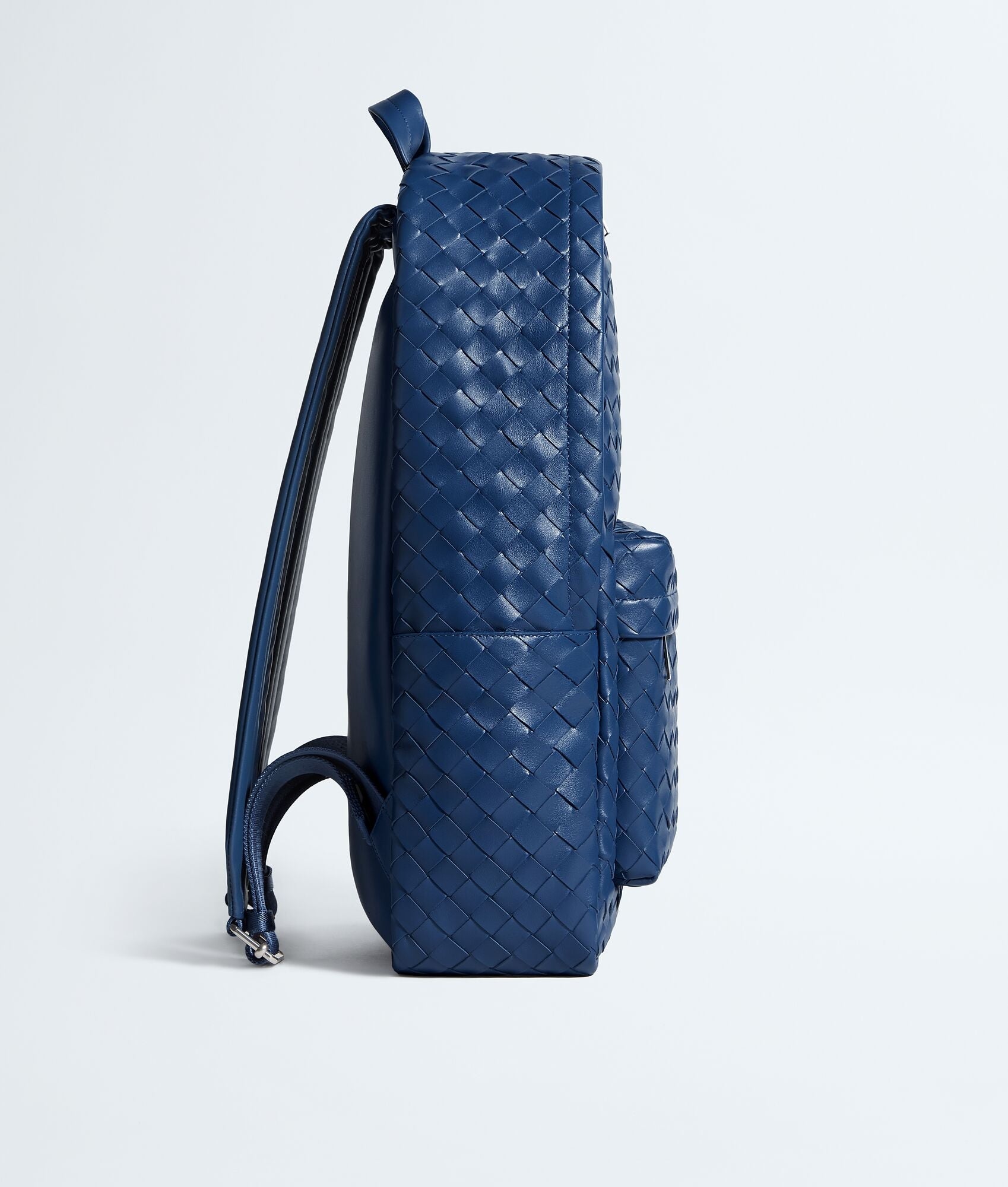 Nyttra Men's Blue Venezia Woven Leather Backpack