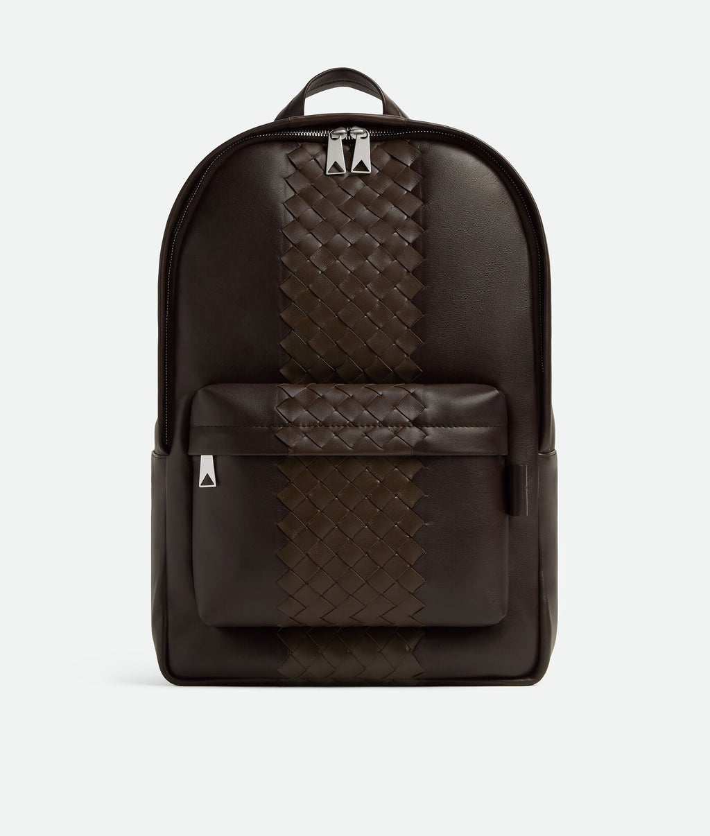 Nyttra Men's Fondant Contrast Woven Leather Backpack