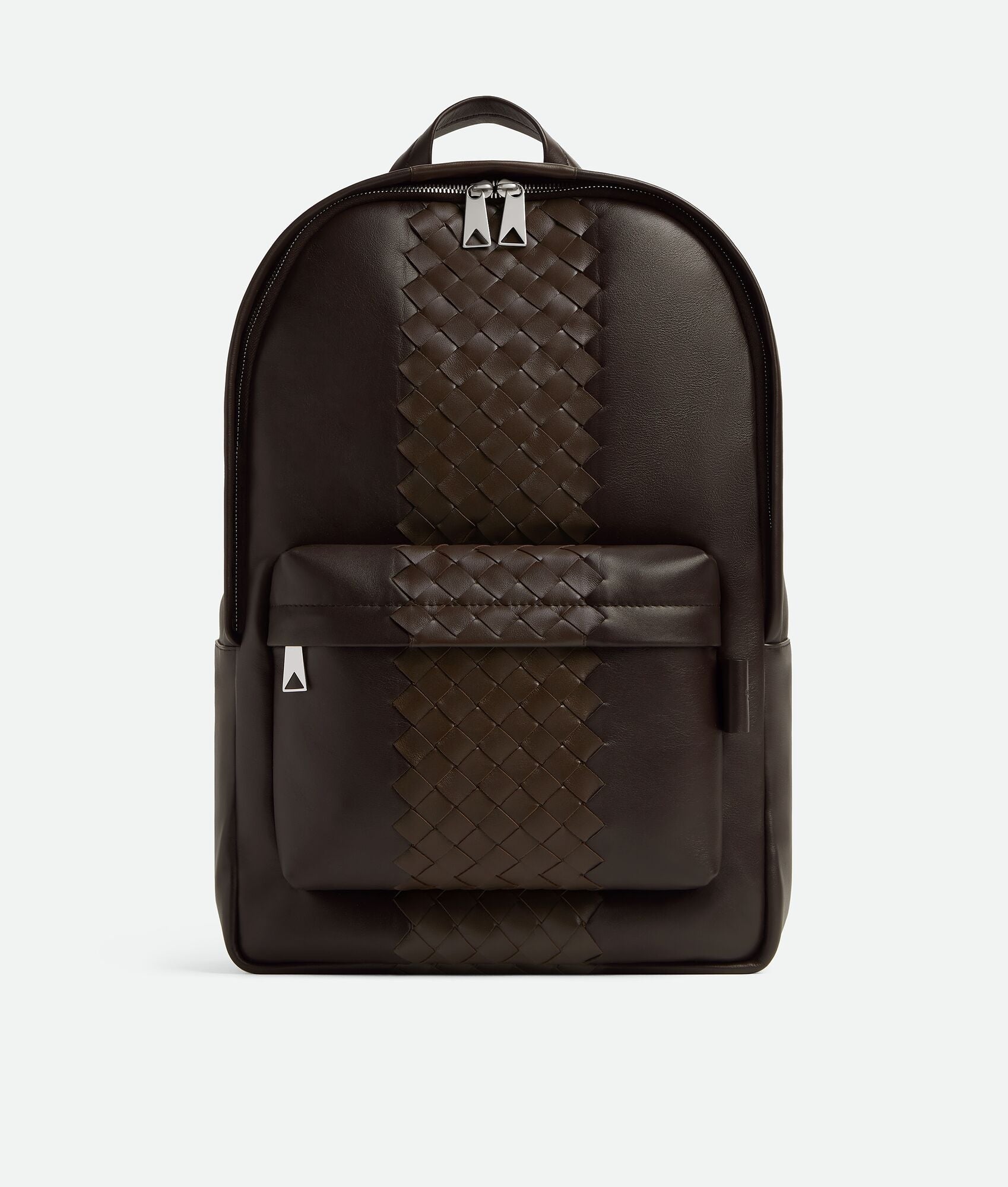 Nyttra Men's Fondant Contrast Woven Leather Backpack
