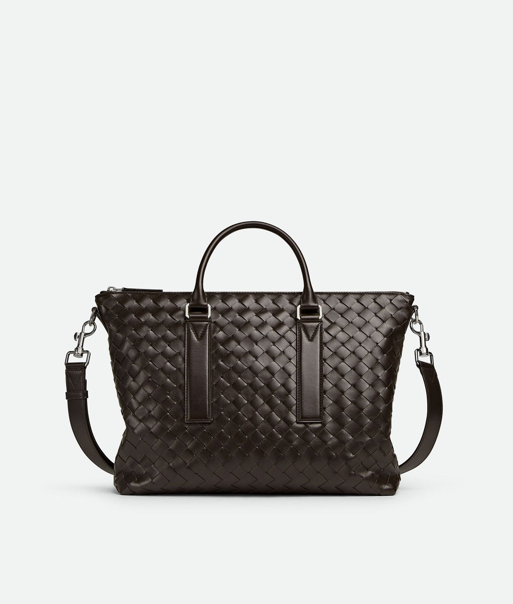 Nyttra Men's Fondant Woven Leather Soft Briefcase